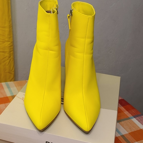 bp Shoes - BP. Neon yellow Faux leather booties